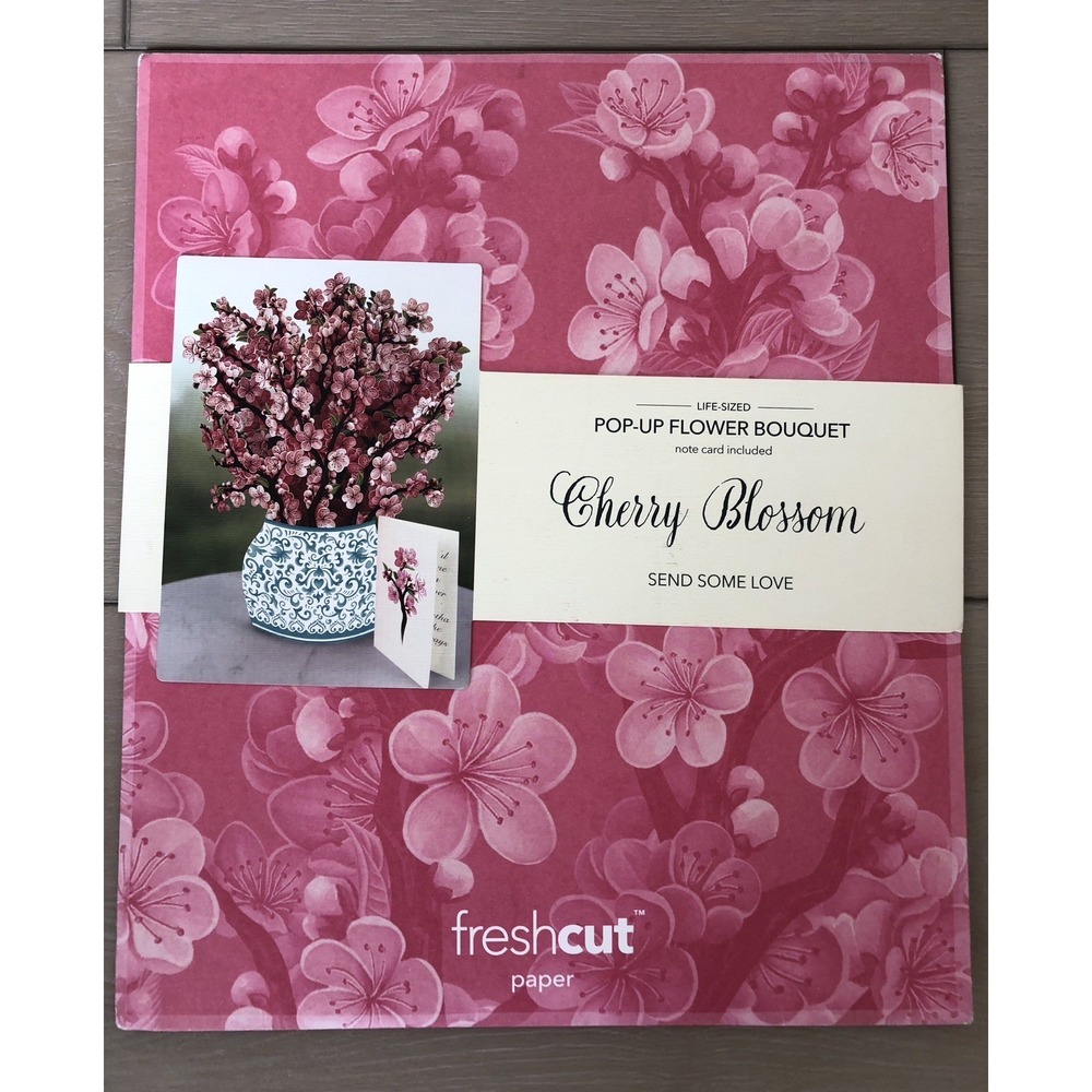 New Cherry Blossom  Freshcut Paper‎ 3D Pop Up Bouquet Card Set